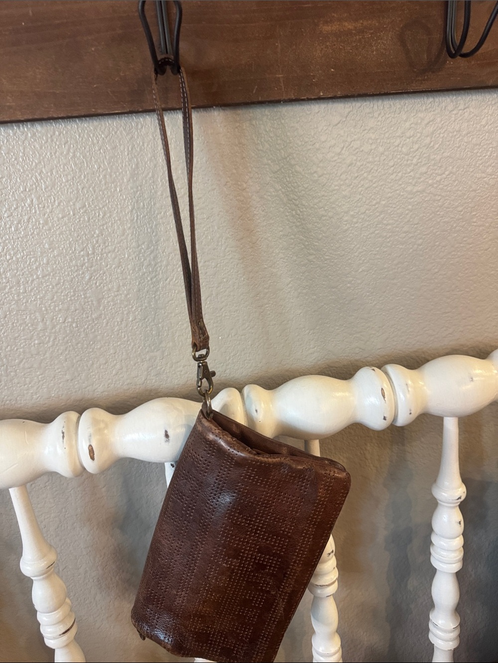 BED|STU Brown Leather Wristlet Crossbody